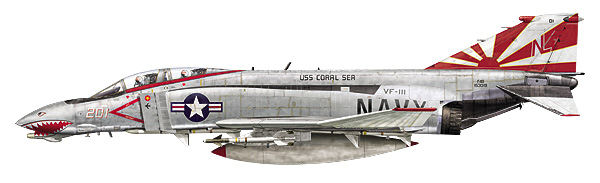 F-4B VF-111 NL201 F-4B VF-111 NL201